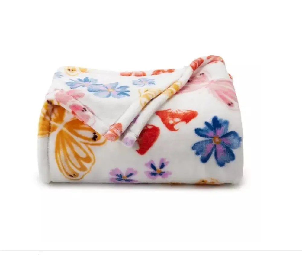 The Big One Butterflies & Flowers Oversized Plush Throw